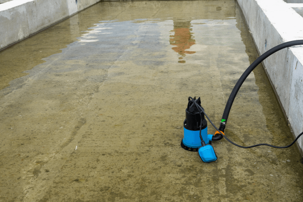 Image of a water-filled construction area.