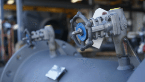 A V-Cone with custom pressure valves.