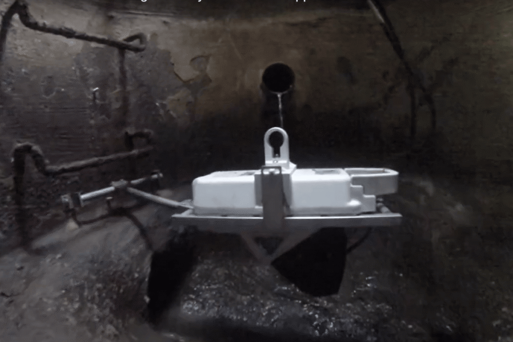 installation photo of the FLO-DAR Area Velocity Sensor
