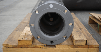 A V-Cone with a raised face slip-on flange end connection.