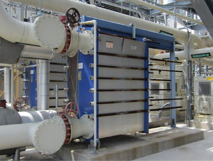 Figure 3. A plate-and-frame heat exchanger.